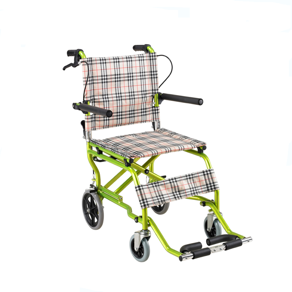 Folding Aluminum Transport Wheelchair thumbnail 2