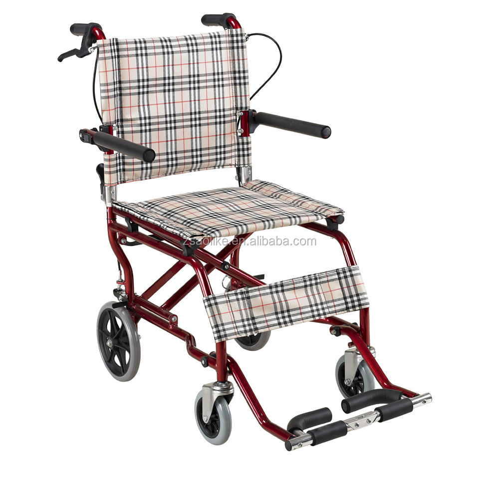 Folding Aluminum Transport Wheelchair thumbnail 3